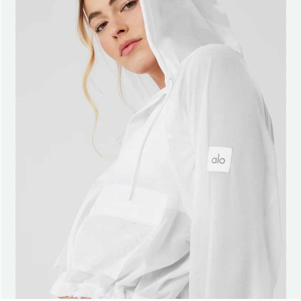ALO Yoga Sheer Bliss Mesh Jacket White XS